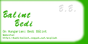balint bedi business card